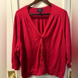 Lands’ End Button Front Cardigan